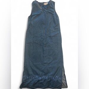 Unimofo Denim Blue Women's Maxi Dress